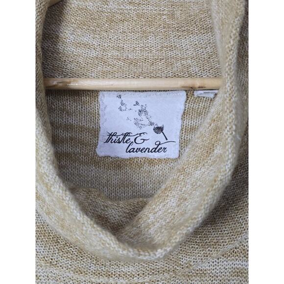 Thistle & Lavender Mable Tan Brown Cowl Neck Half Sleeve Dolman Sweater Size L - Picture 3 of 6